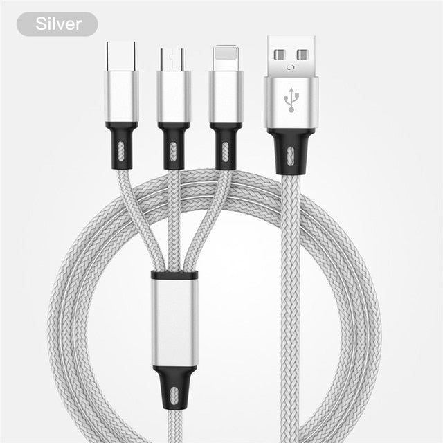 3 in 1 USB Cable For iPhone and Android